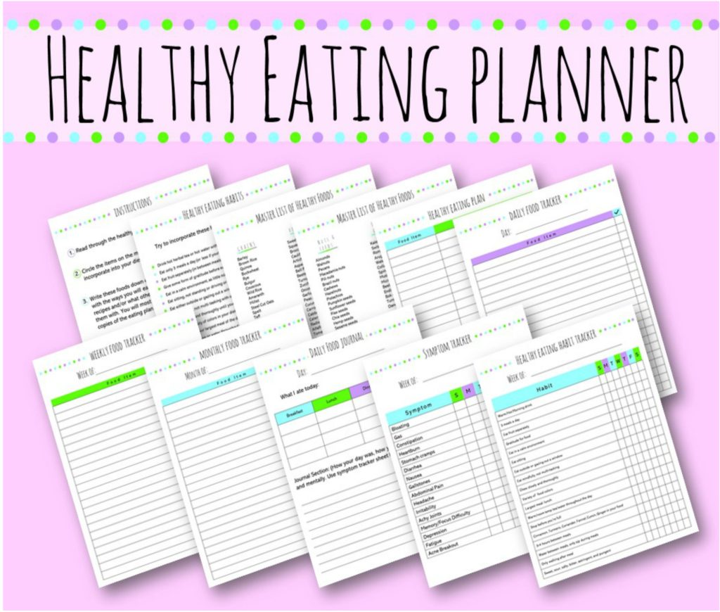 healthy eating planner journal