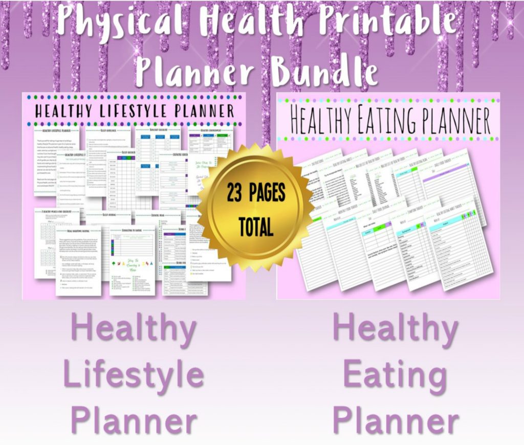 physical health printable planner bundle