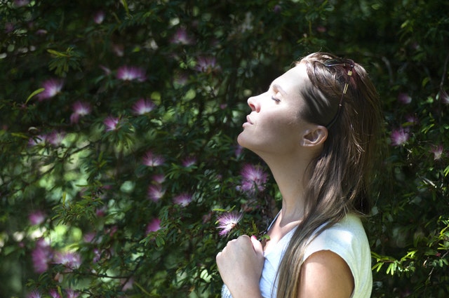 woman outside in nature