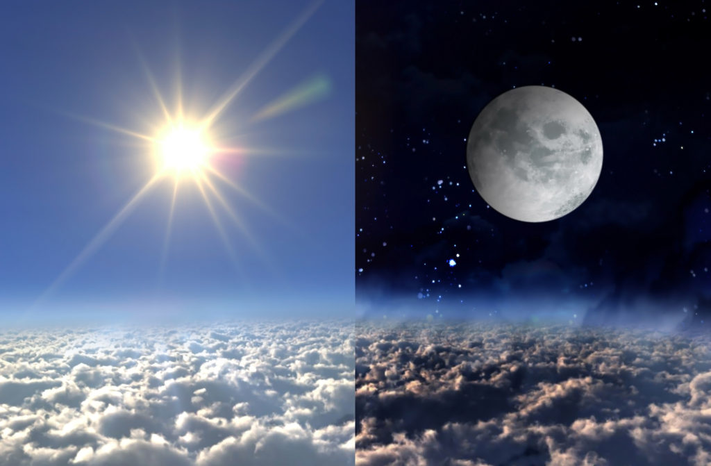 sun and moon