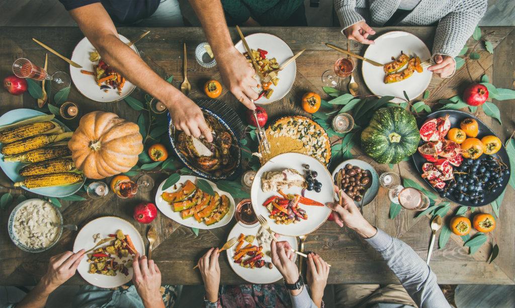fall feast with friends and family