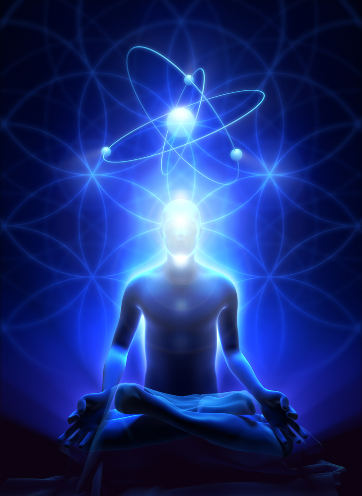 spiritual awakening man meditating