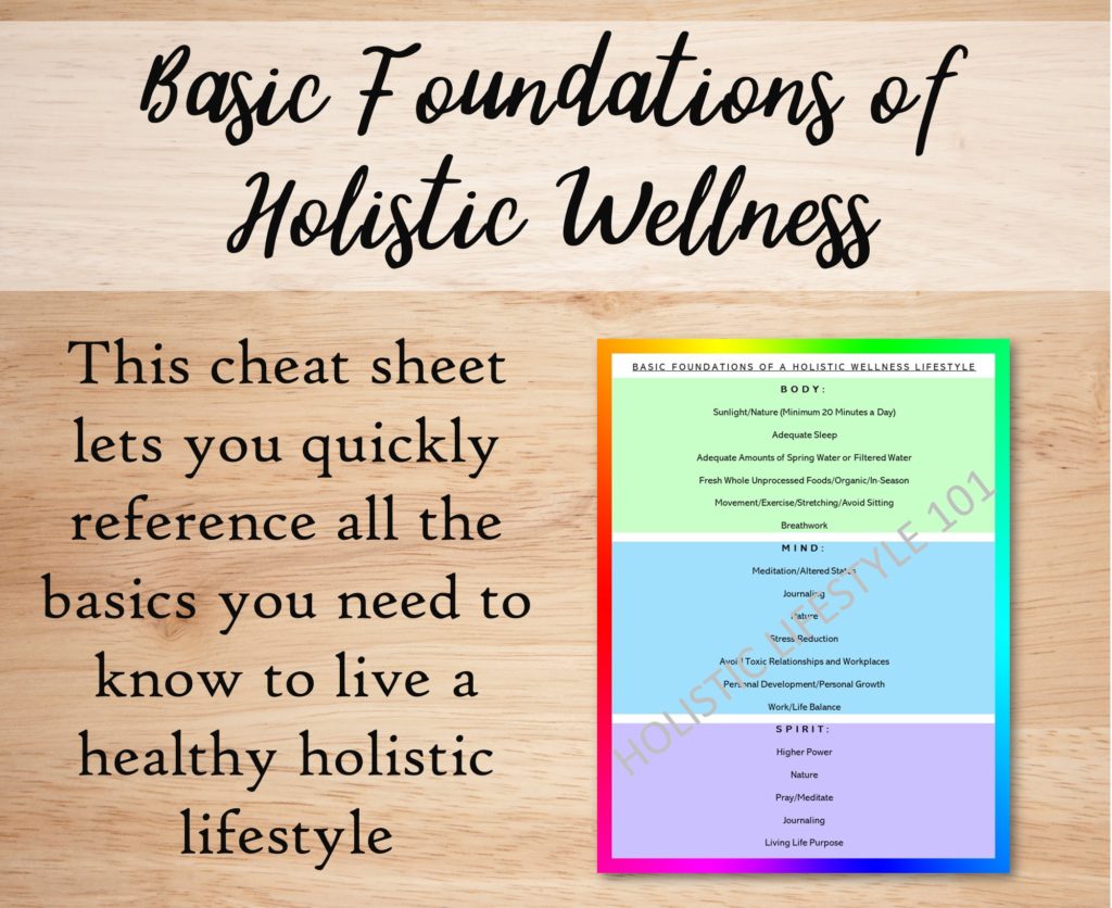 basic foundations of holistic wellness cheat sheet