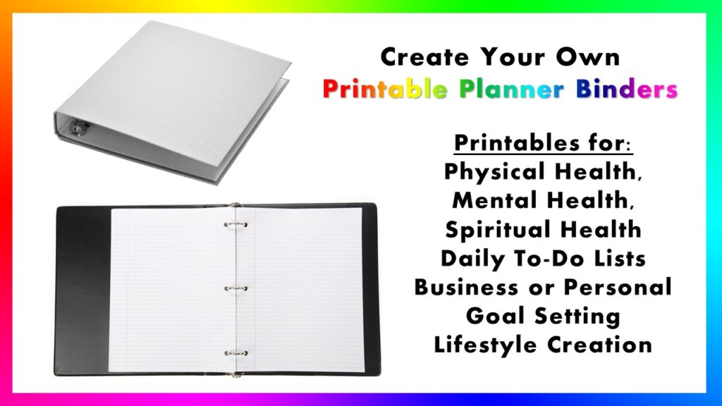 create your own printable planner binders