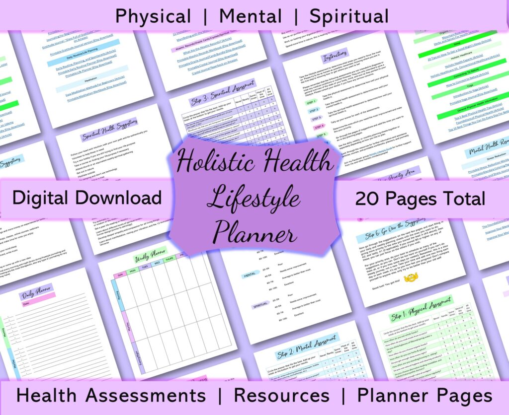 holistic health lifestyle planner