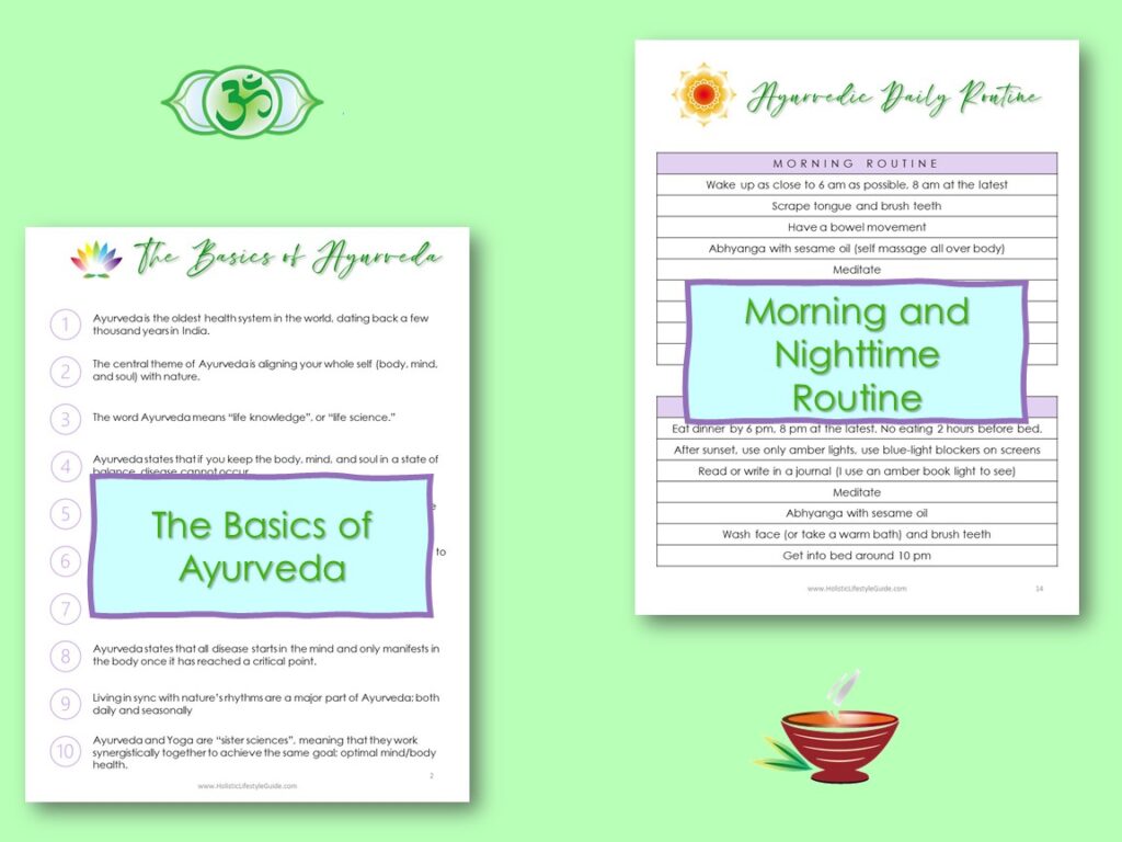 the basics of ayurveda and morning and nighttime routines