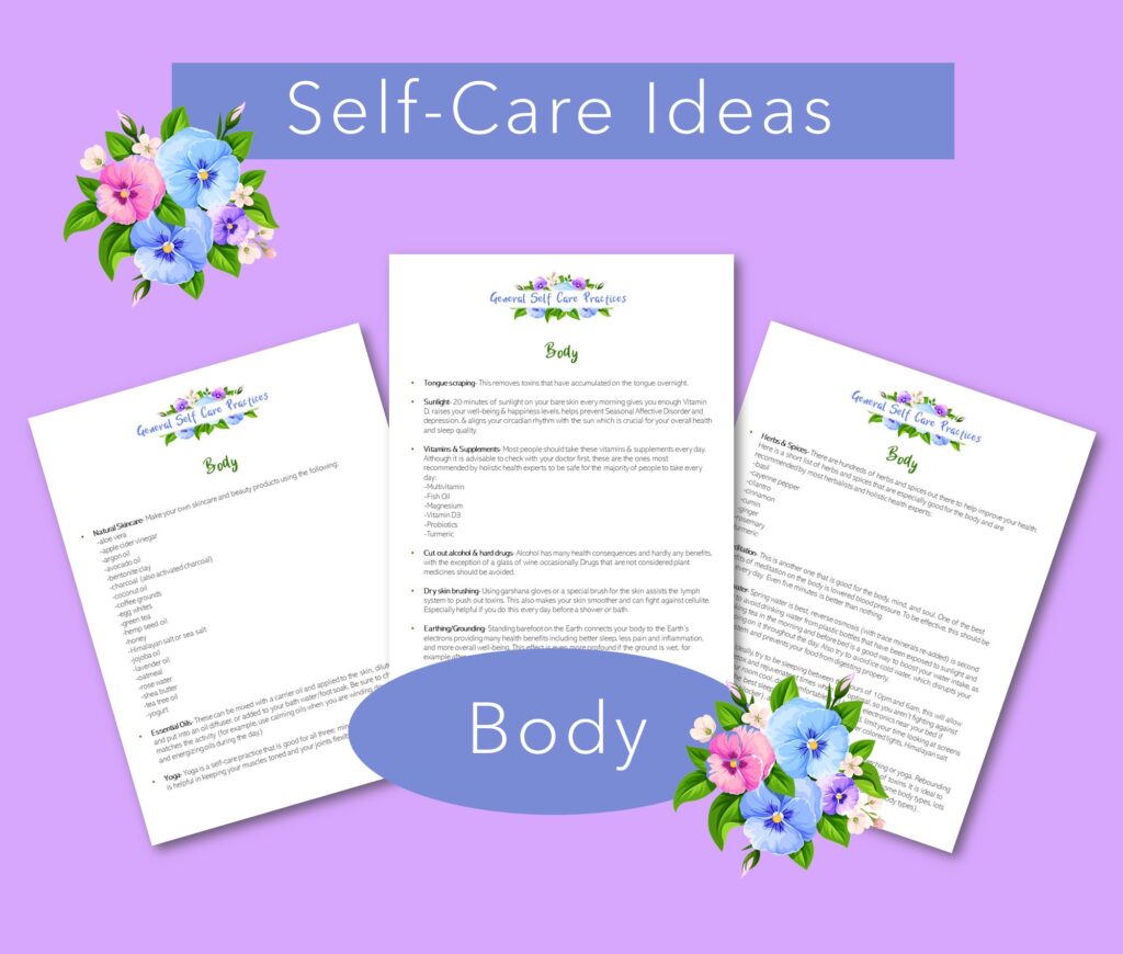 self care ideas for the body