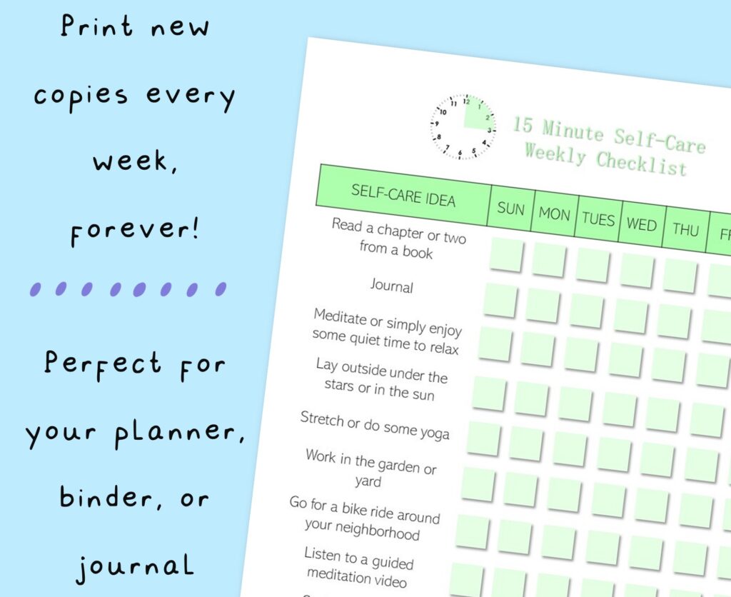 self care checklist