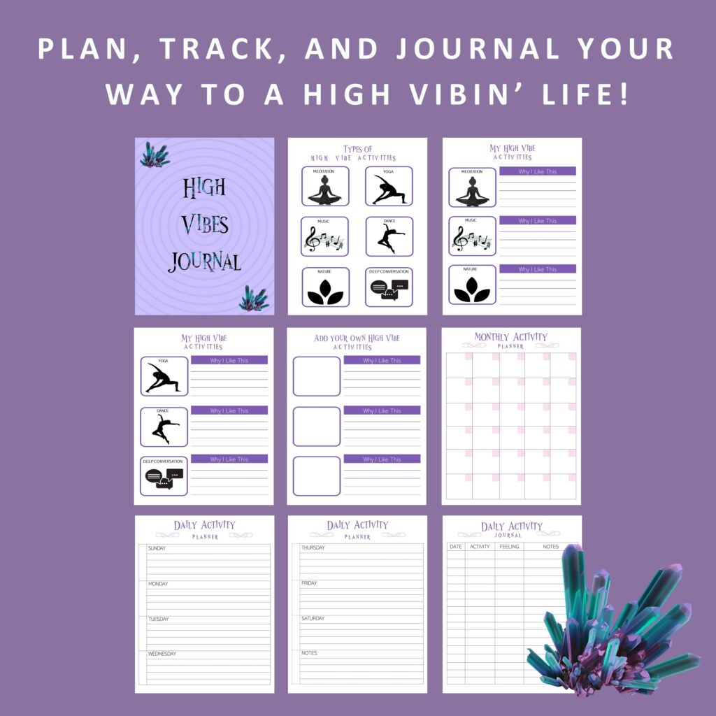 plan, track, and journal for high vibe life