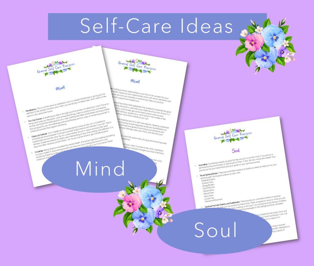 self care ideas for the mind and soul