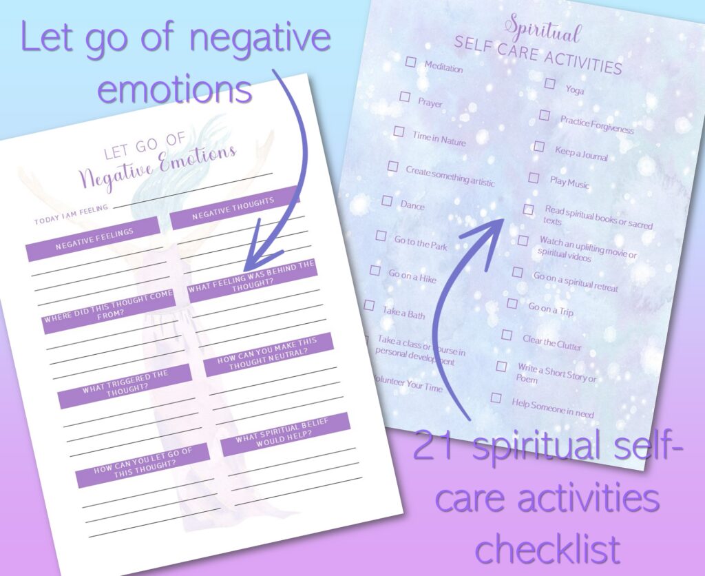 spiritual self-care activities checklist 