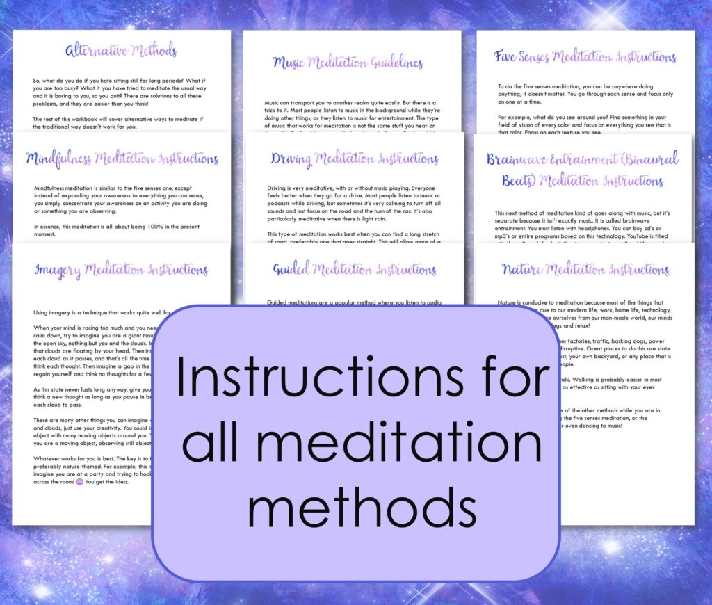 instructions for meditation methods