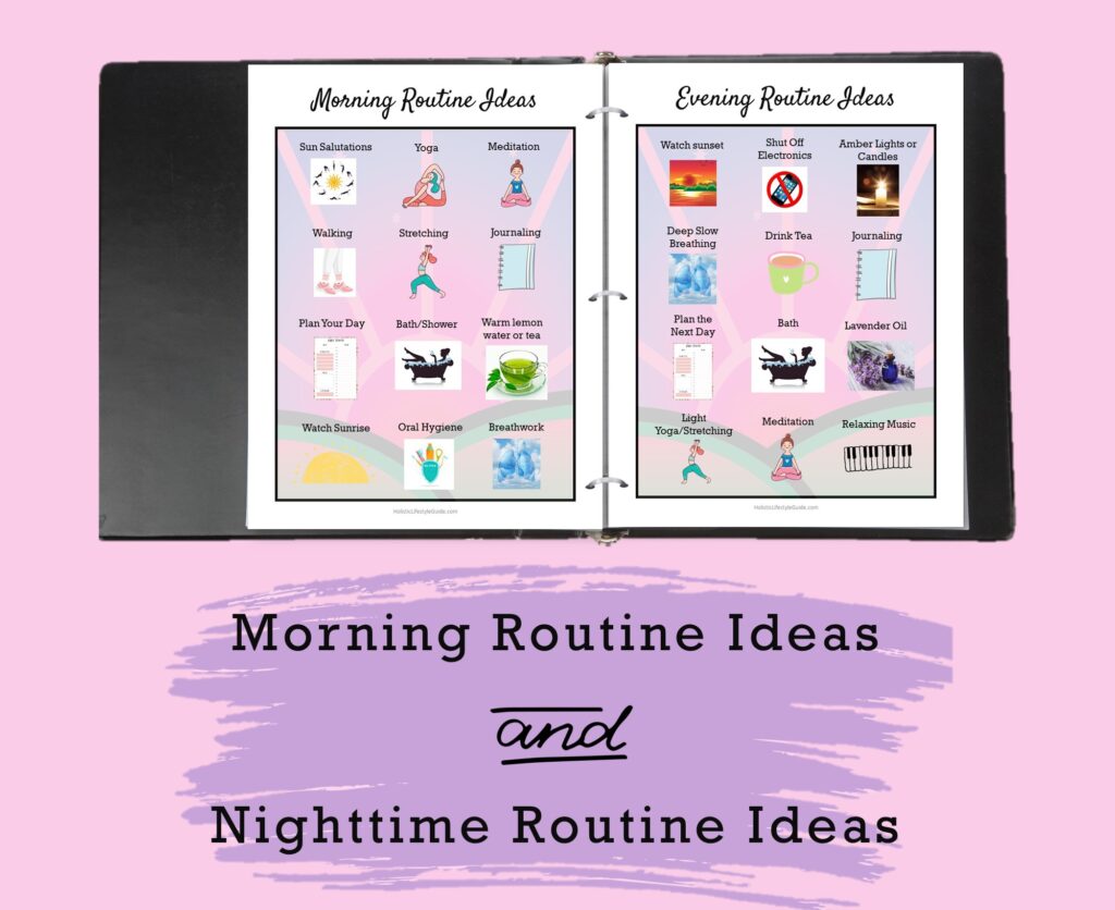 morning routine and nighttime routine ideas