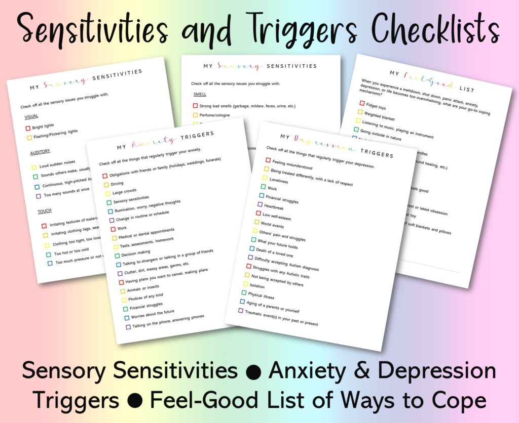 autism sensitivities and triggers checklists