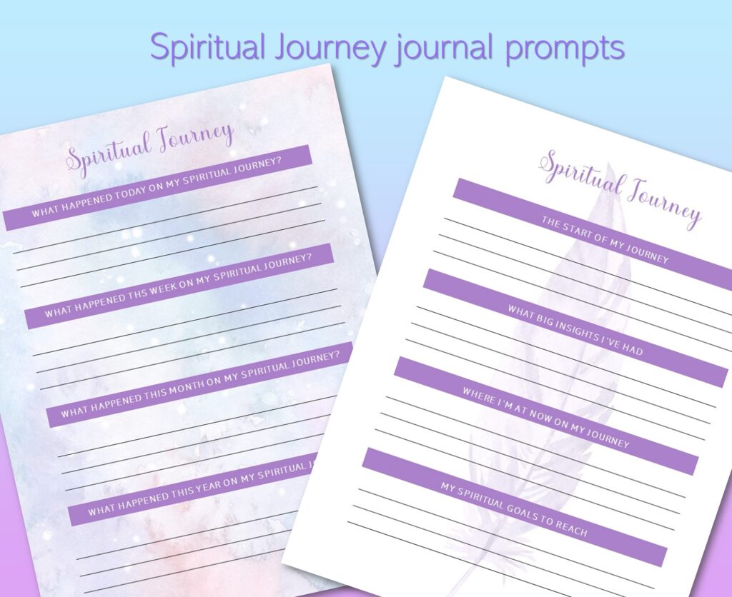 spiritual journey journal prompts