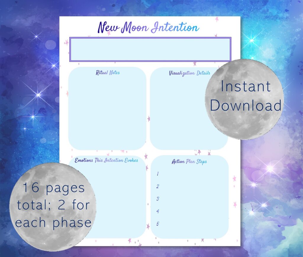 new moon intention page