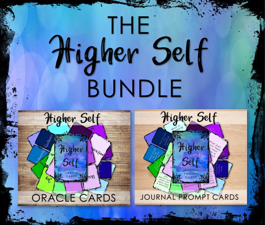 higher self oracle cards and journal prompt cards