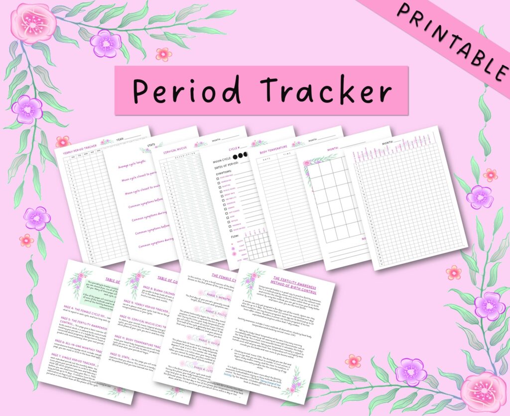 printable period tracker