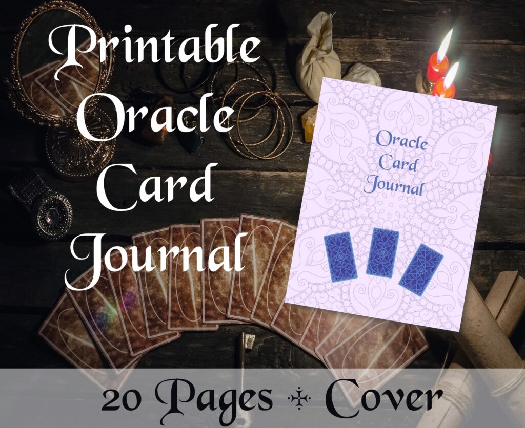 printable oracle card journal