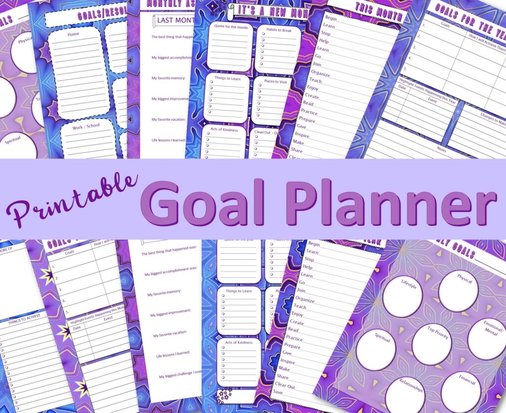 printable goal planner