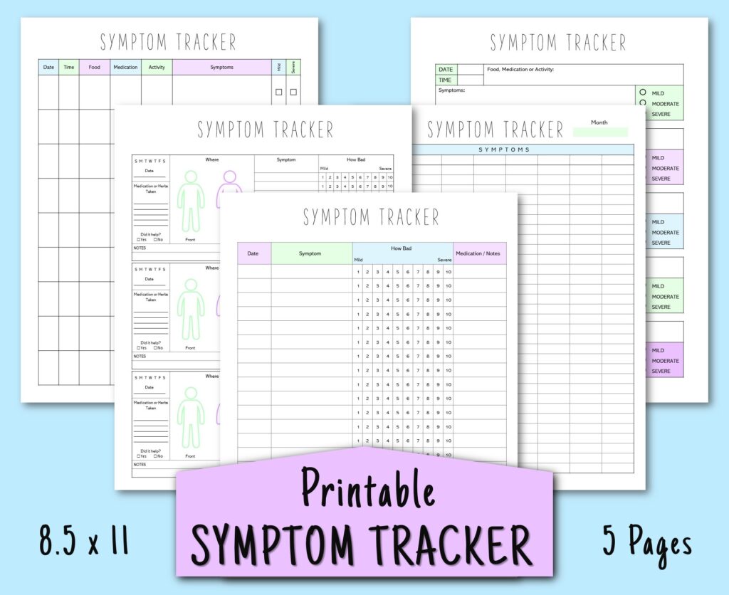 printable symptom tracker