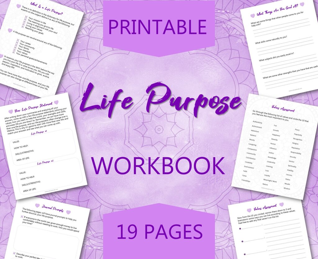 printable life purpose workbook