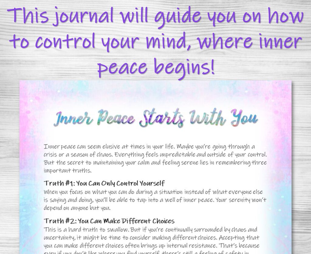 inner peace starts with you