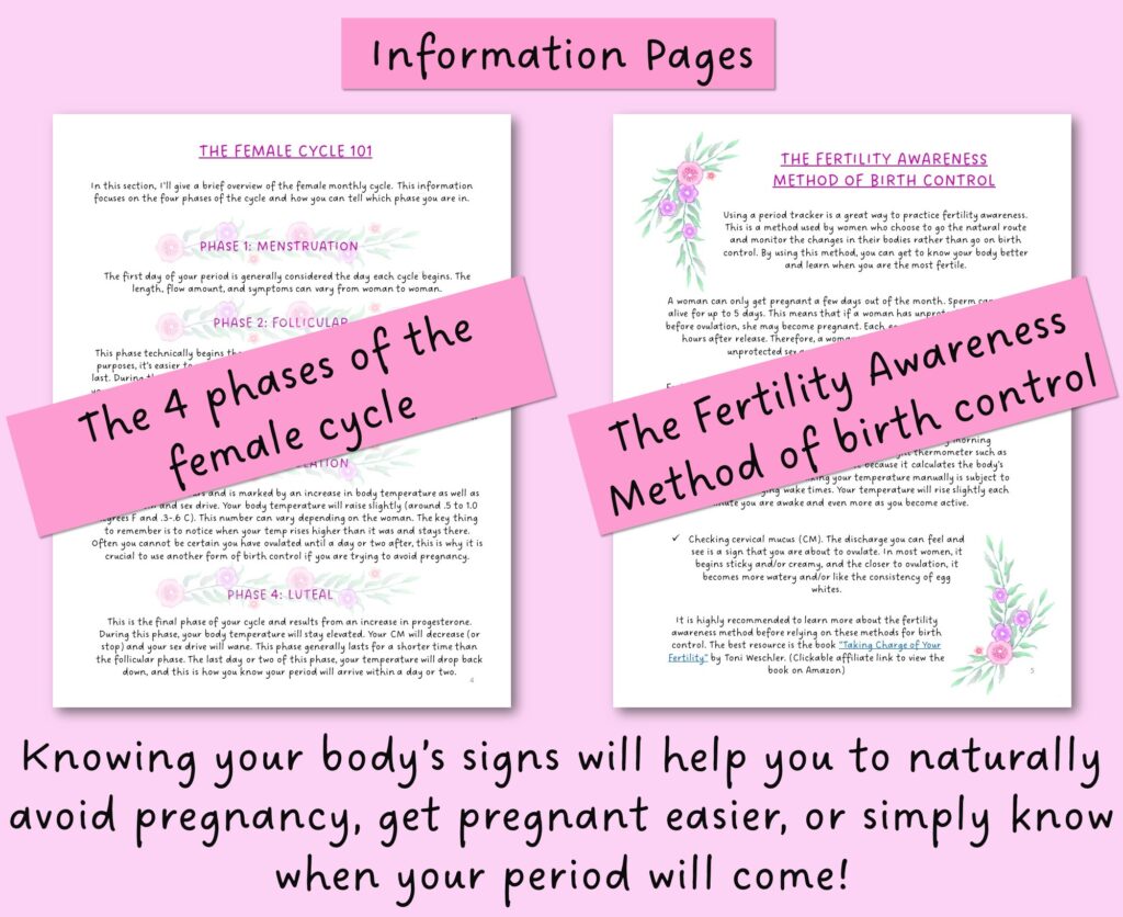 4 phases of the female cycle and fertility awareness method of birth control