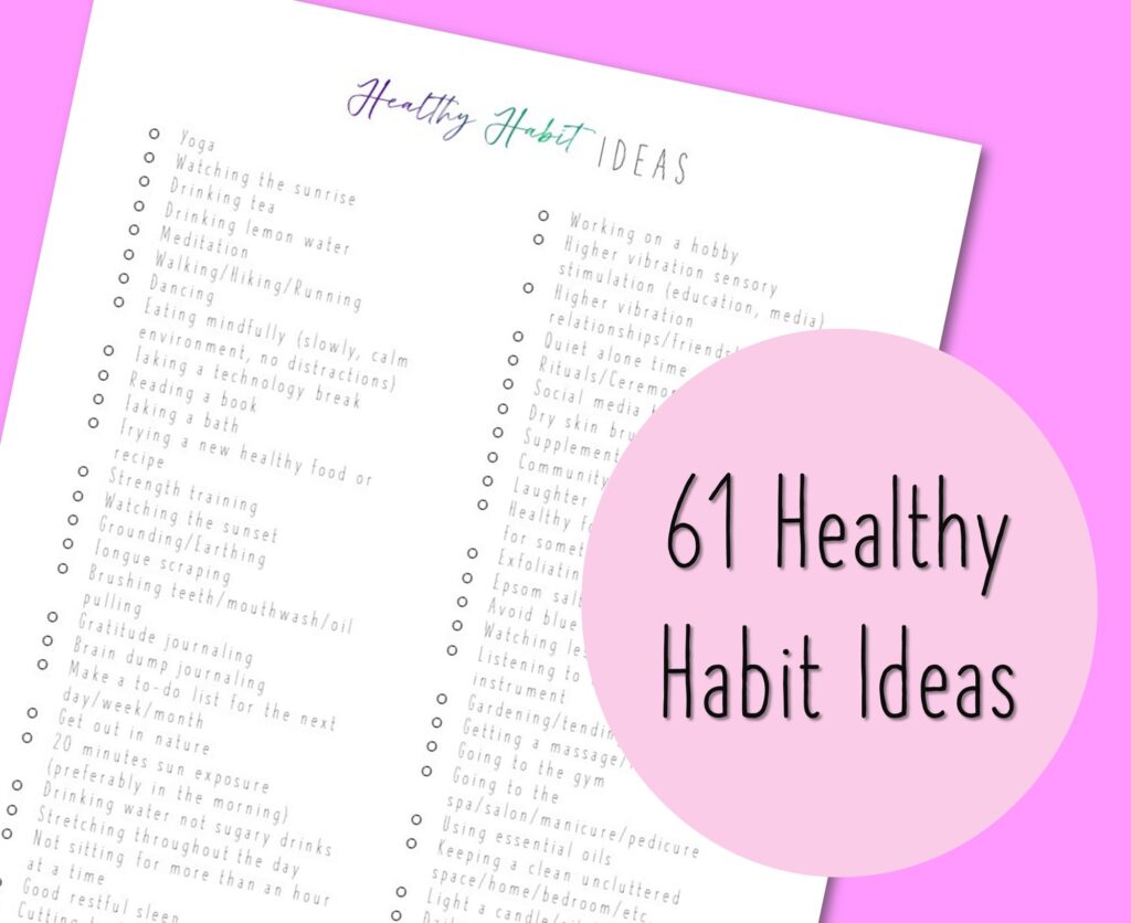 61 healthy habit ideas