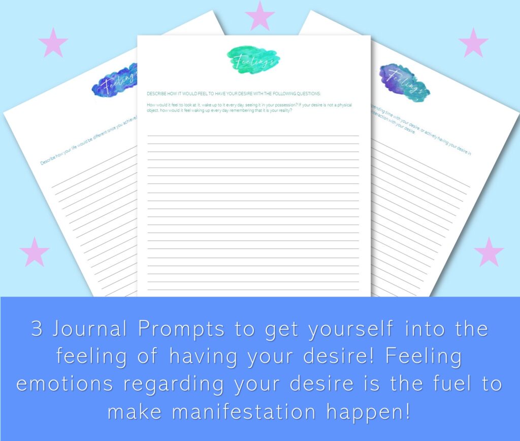 manifestation journal prompts for feeling emotions