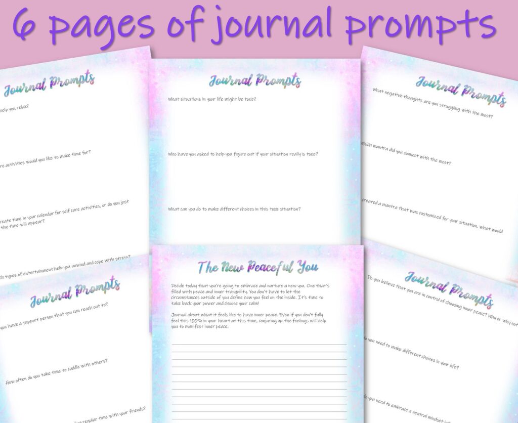 6 pages of journal prompts