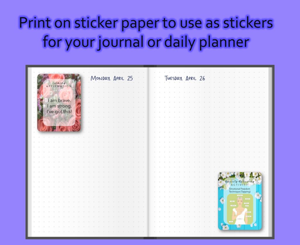 use as stickers in your journal or daily planner