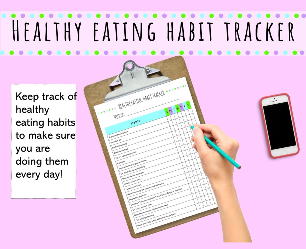 healthy eating habit tracker