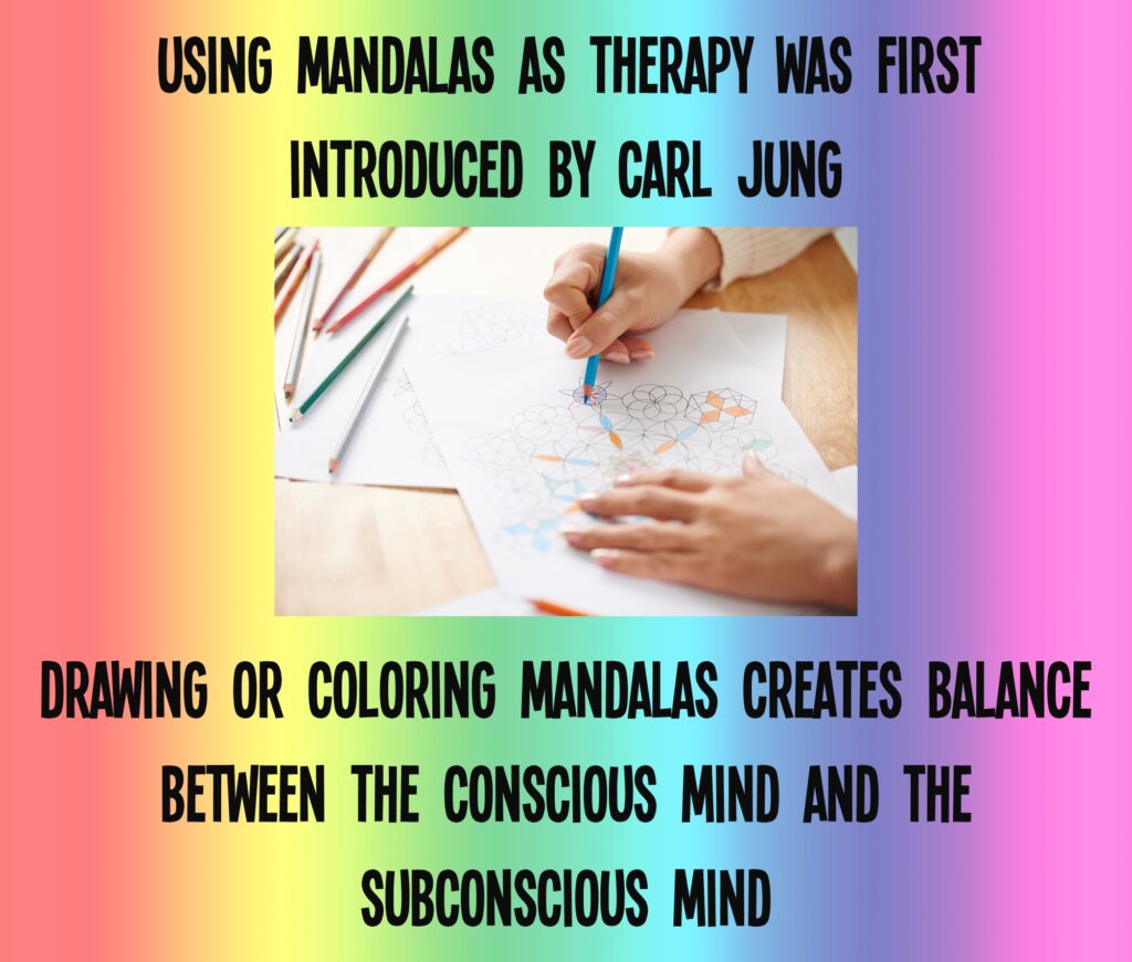 mandalas as therapy was introduced by Carl Jung